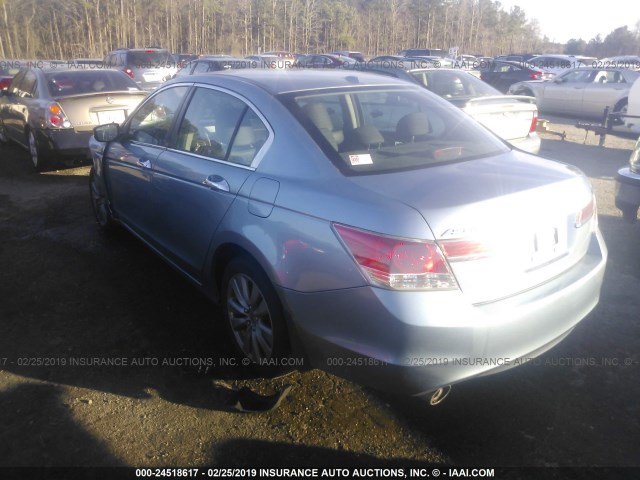 1HGCP3F87BA022101 - 2011 HONDA ACCORD EXL Light Blue photo 3