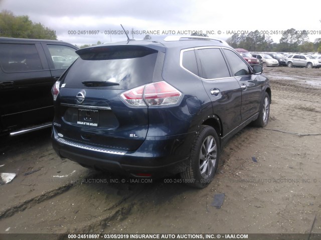 5N1AT2MT8FC898796 - 2015 NISSAN ROGUE S/SL/SV Dark Blue photo 4