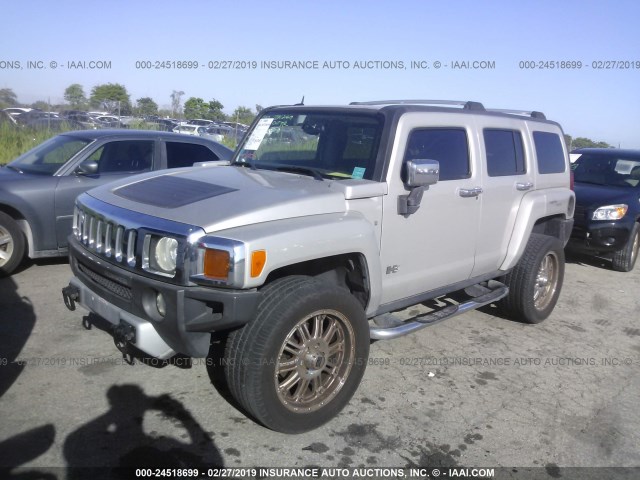 5GTEN13E088110248 - 2008 HUMMER H3 TAN photo 2