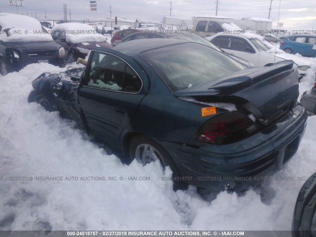 1G2NE52F02C224140 - 2002 PONTIAC GRAND AM SE BLUE photo 3