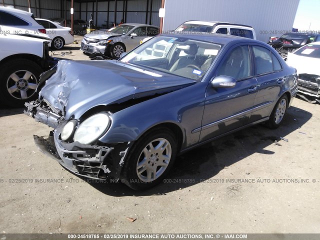 WDBUF56JX6A811626 - 2006 MERCEDES-BENZ E 350 BLUE photo 2