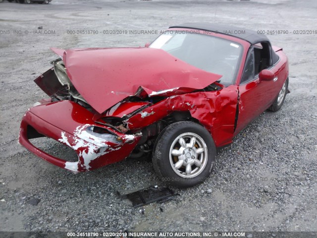 JM1NA3510L0132816 - 1990 MAZDA MX-5 MIATA RED photo 2