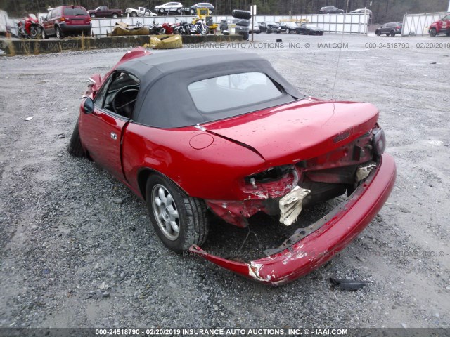 JM1NA3510L0132816 - 1990 MAZDA MX-5 MIATA RED photo 3