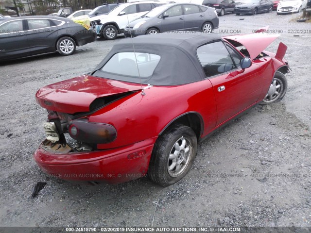 JM1NA3510L0132816 - 1990 MAZDA MX-5 MIATA RED photo 4