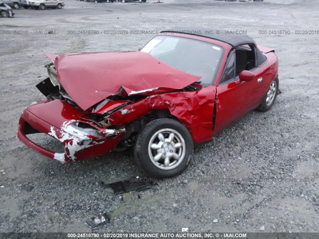 JM1NA3510L0132816 - 1990 MAZDA MX-5 MIATA RED photo 6