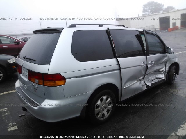 5FNRL18674B015874 - 2004 HONDA ODYSSEY EX SILVER photo 4