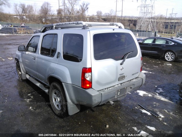 5N1ED28Y3YC561671 - 2000 NISSAN XTERRA XE/SE SILVER photo 3