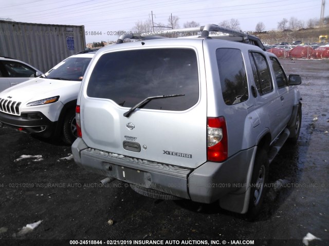 5N1ED28Y3YC561671 - 2000 NISSAN XTERRA XE/SE SILVER photo 4