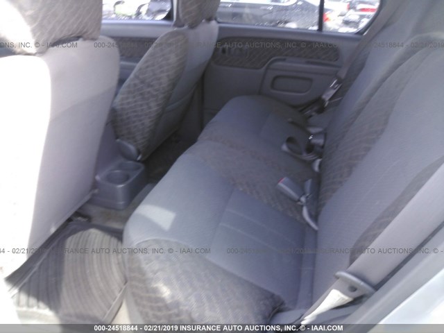 5N1ED28Y3YC561671 - 2000 NISSAN XTERRA XE/SE SILVER photo 8