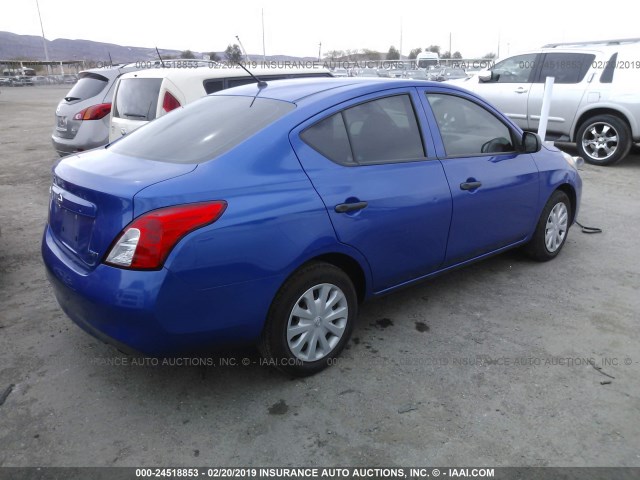 3N1CN7AP2CL827074 - 2012 NISSAN VERSA S/SV/SL BLUE photo 4