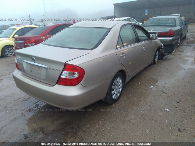 4T1BE32K14U892103 - 2004 TOYOTA CAMRY LE/XLE/SE GOLD photo 4