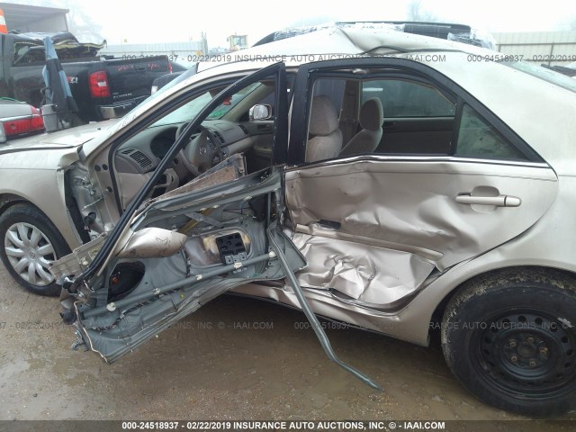 4T1BE32K14U892103 - 2004 TOYOTA CAMRY LE/XLE/SE GOLD photo 6