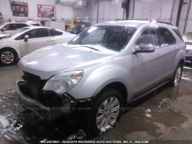 2CNFLGEY0A6381748 - 2010 CHEVROLET EQUINOX LTZ SILVER photo 2