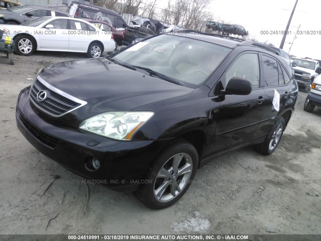 JTJHW31UX72036083 - 2007 LEXUS RX 400H BLACK photo 2