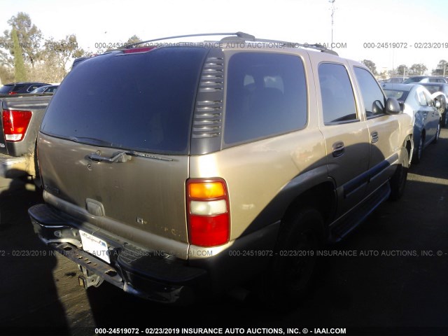 1GNEK13T51J180252 - 2001 CHEVROLET TAHOE K1500 BROWN photo 4