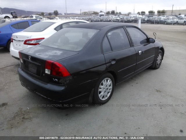 2HGES16514H529713 - 2004 HONDA CIVIC LX BLACK photo 4