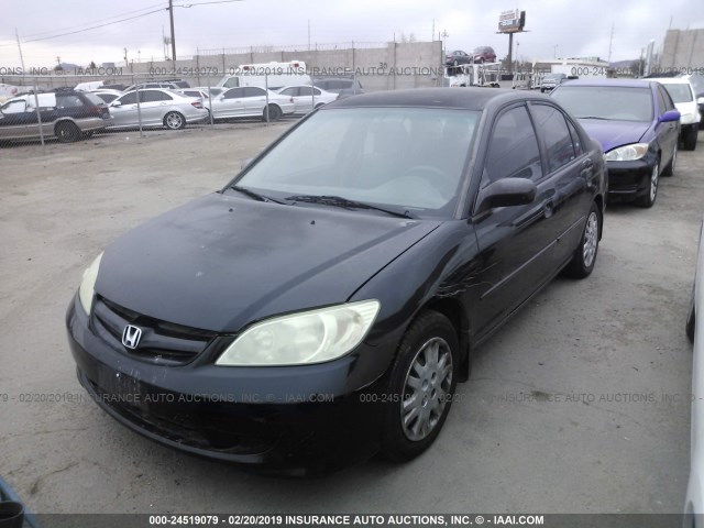 2HGES16514H529713 - 2004 HONDA CIVIC LX BLACK photo 6