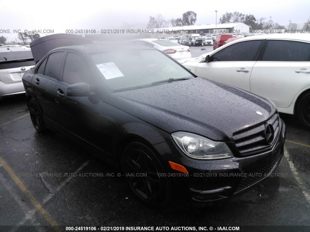 WDDGF4HB1DR293912 - 2013 MERCEDES-BENZ C 250 BLACK photo 1