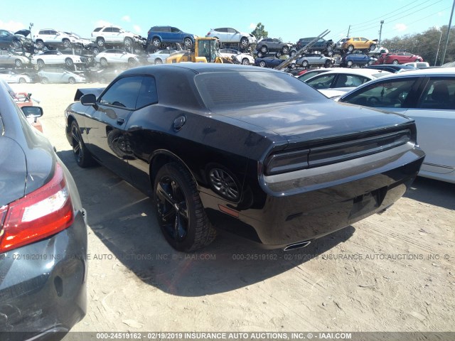 2C3CDYAG0EH149575 - 2014 DODGE CHALLENGER SXT BLACK photo 3