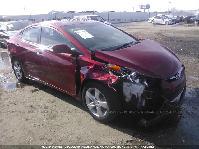 KMHDH4AE8DU638471 - 2013 HYUNDAI ELANTRA GLS/LIMITED RED photo 1