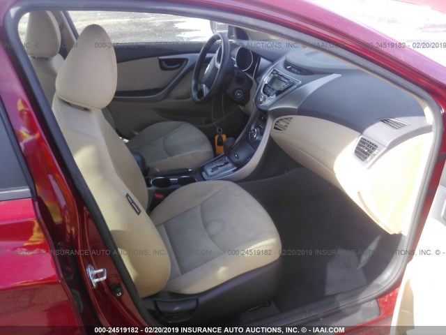 KMHDH4AE8DU638471 - 2013 HYUNDAI ELANTRA GLS/LIMITED RED photo 5