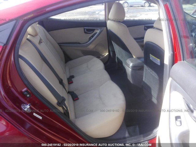 KMHDH4AE8DU638471 - 2013 HYUNDAI ELANTRA GLS/LIMITED RED photo 8