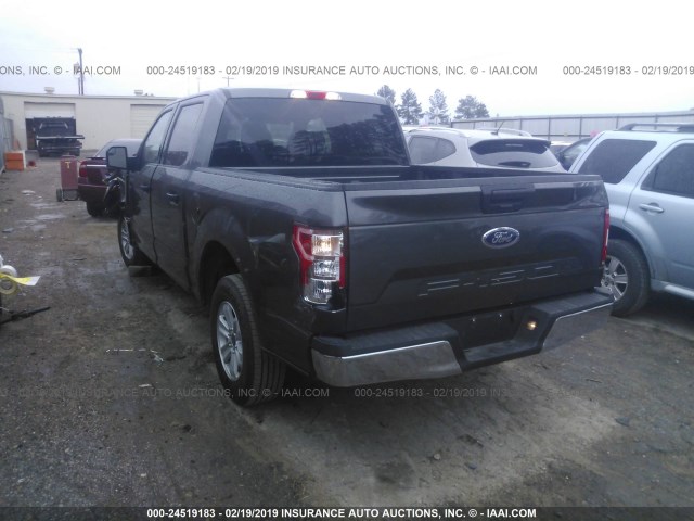 1FTEW1C54KKC38121 - 2019 FORD F150 Heritage XLT GRAY photo 3