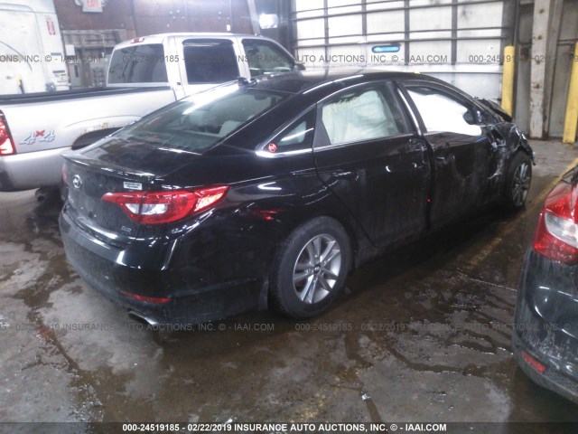 5NPE24AA4FH161395 - 2015 HYUNDAI SONATA ECO BLACK photo 4