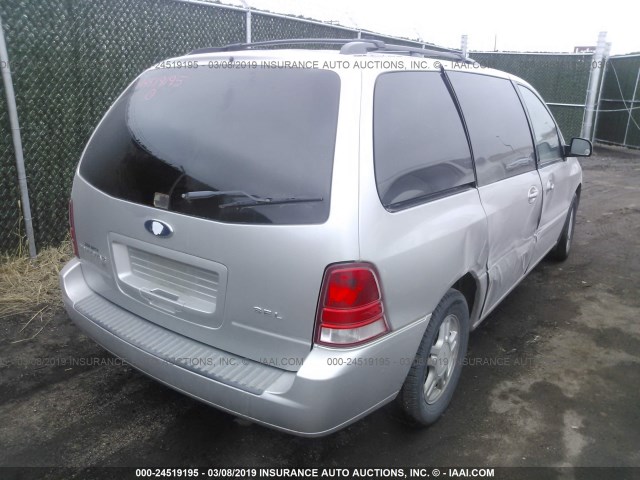 2FMDA52205BA60484 - 2005 FORD FREESTAR SEL SILVER photo 4