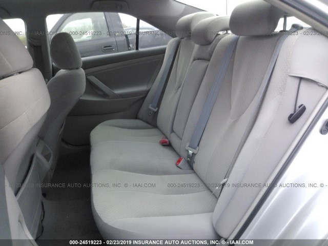 4T4BE46K88R046496 - 2008 TOYOTA CAMRY CE/LE/XLE/SE SILVER photo 8