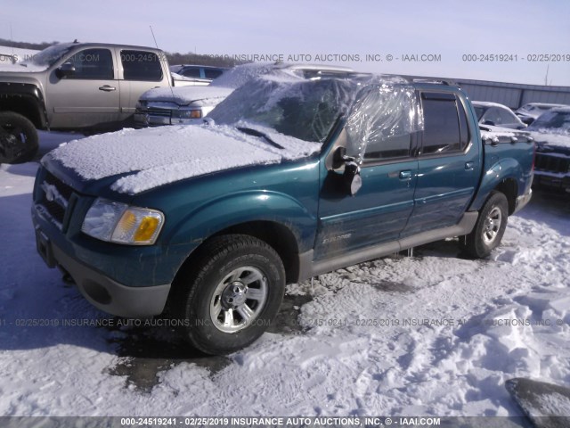 1FMZU77E71UA26963 - 2001 FORD EXPLORER SPORT TR  BLUE photo 2