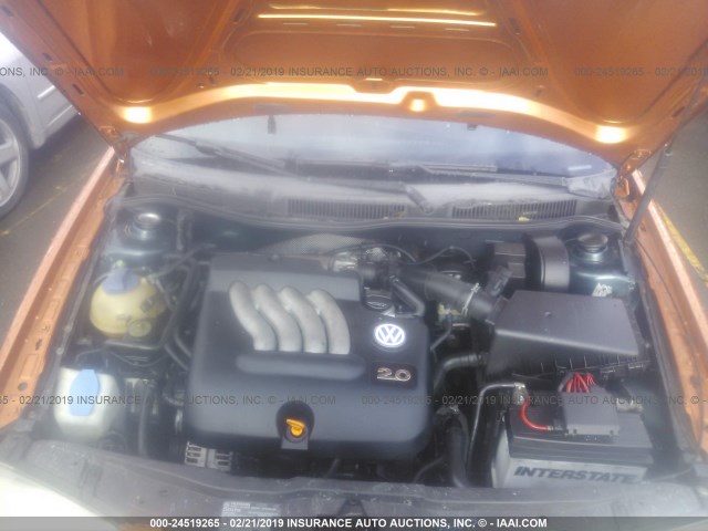 3VWRK69M82M033383 - 2002 VOLKSWAGEN JETTA GL ORANGE photo 10