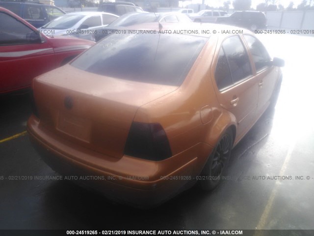 3VWRK69M82M033383 - 2002 VOLKSWAGEN JETTA GL ORANGE photo 4