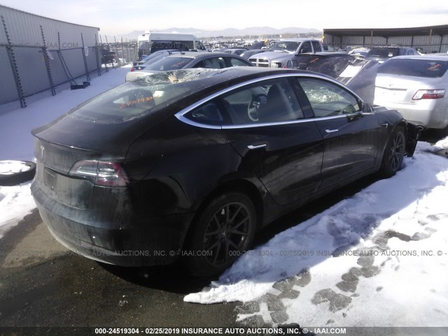 5YJ3E1EB6JF070765 - 2018 TESLA MODEL 3 BLACK photo 4