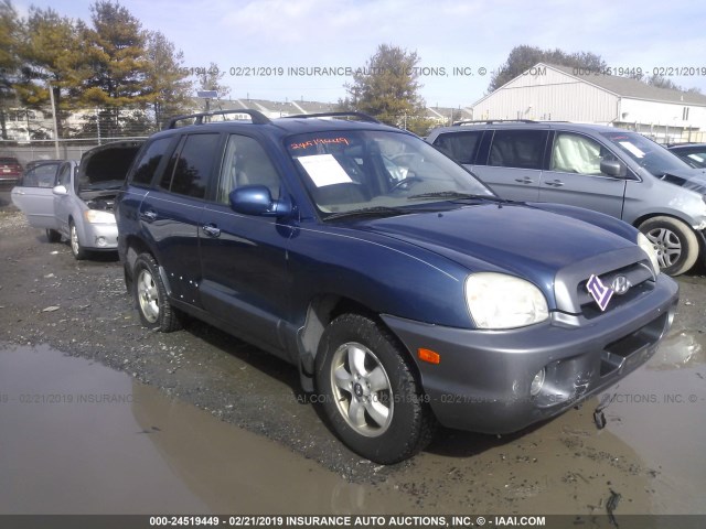 KM8SC73E36U091326 - 2006 HYUNDAI SANTA FE GLS/LIMITED BLUE photo 1