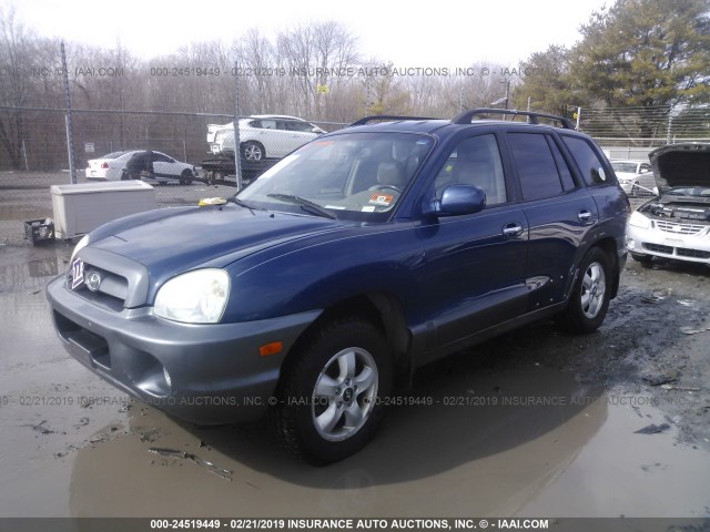 KM8SC73E36U091326 - 2006 HYUNDAI SANTA FE GLS/LIMITED BLUE photo 2