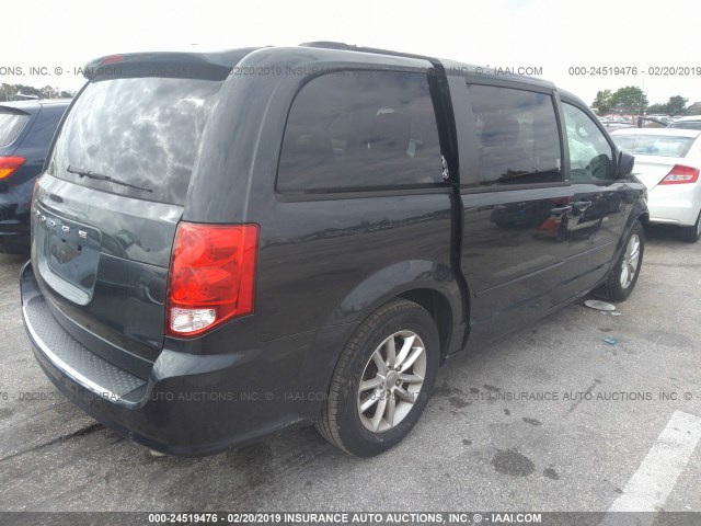 2C4RDGCG7DR770964 - 2013 DODGE GRAND CARAVAN SXT BLUE photo 4