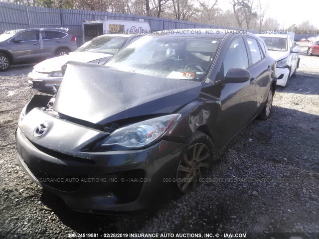 JM1BL1M81C1679779 - 2012 MAZDA 3 I BLACK photo 2