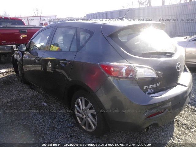 JM1BL1M81C1679779 - 2012 MAZDA 3 I BLACK photo 3