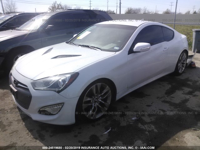 KMHHU6KJ1FU128423 - 2015 HYUNDAI GENESIS COUPE 3.8L/3.8 R-SPEC/3.8 ULT WHITE photo 2