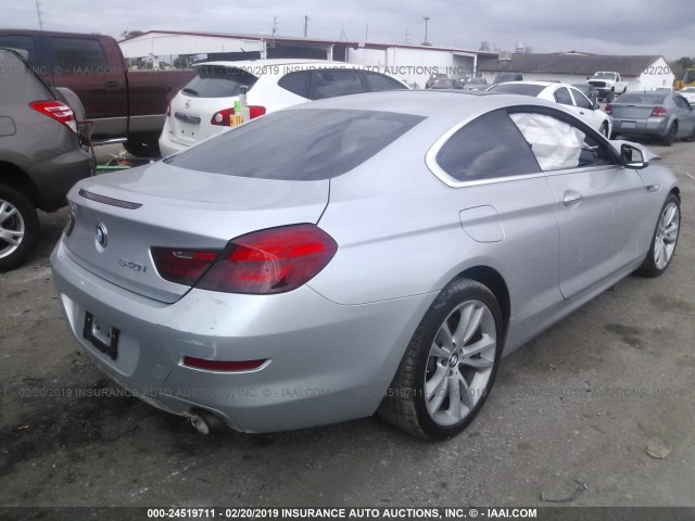WBALW3C54CC891883 - 2012 BMW 640 I SILVER photo 4
