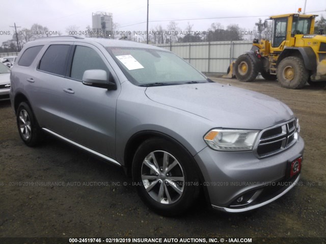 1C4RDHDG9GC352777 - 2016 DODGE DURANGO LIMITED SILVER photo 1