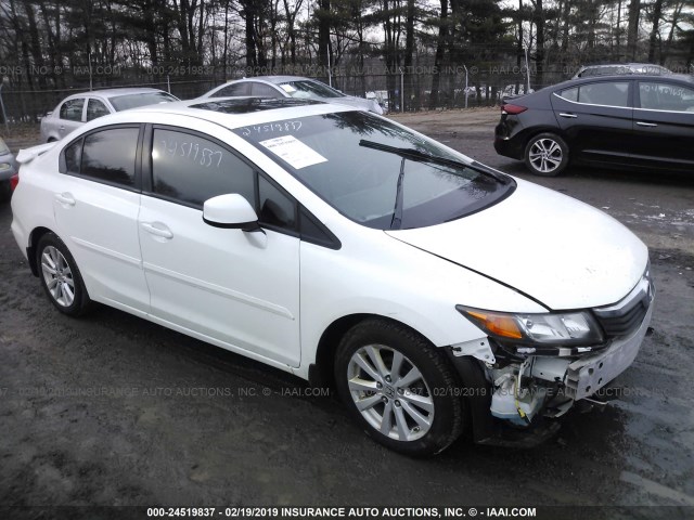 2HGFB2F96CH506763 - 2012 HONDA CIVIC EXL WHITE photo 1