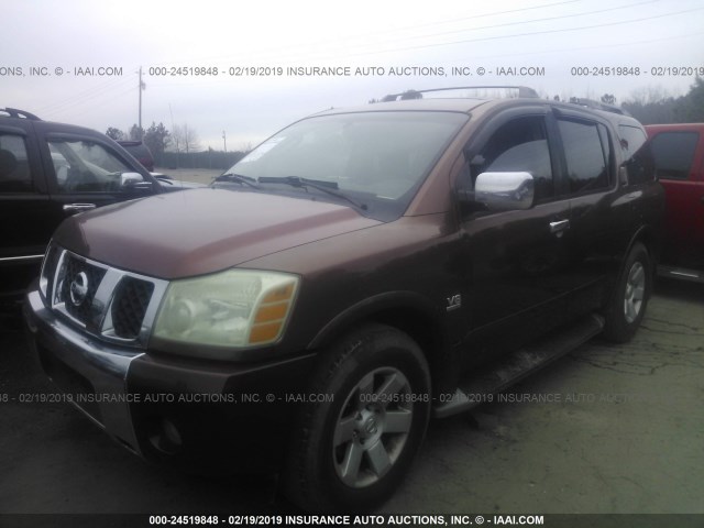 5N1AA08A14N728901 - 2004 NISSAN ARMADA SE/LE BROWN photo 2