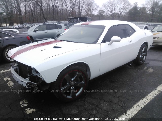 2C3CDYAG1EH302657 - 2014 DODGE CHALLENGER SXT WHITE photo 2