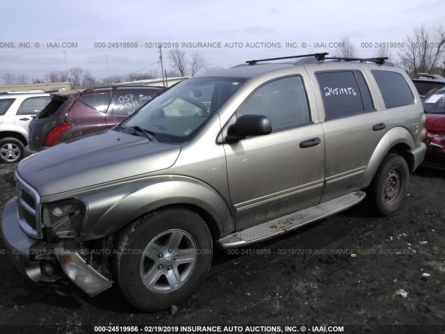 1D8HB58N24F188695 - 2004 DODGE DURANGO LIMITED GOLD photo 2