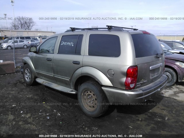 1D8HB58N24F188695 - 2004 DODGE DURANGO LIMITED GOLD photo 3