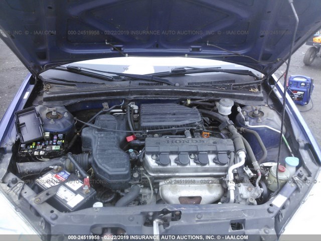 2HGES16314H589733 - 2004 HONDA CIVIC DX VP 蓝色 照片 10