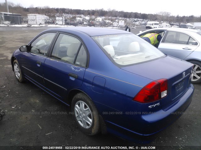 2HGES16314H589733 - 2004 HONDA CIVIC DX VP 蓝色 照片 3
