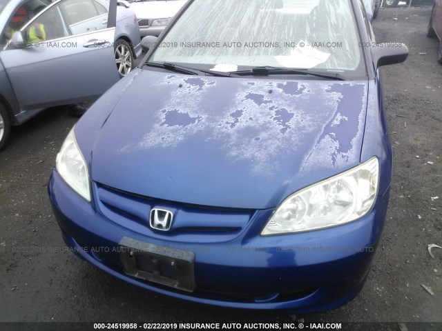 2HGES16314H589733 - 2004 HONDA CIVIC DX VP 蓝色 照片 6